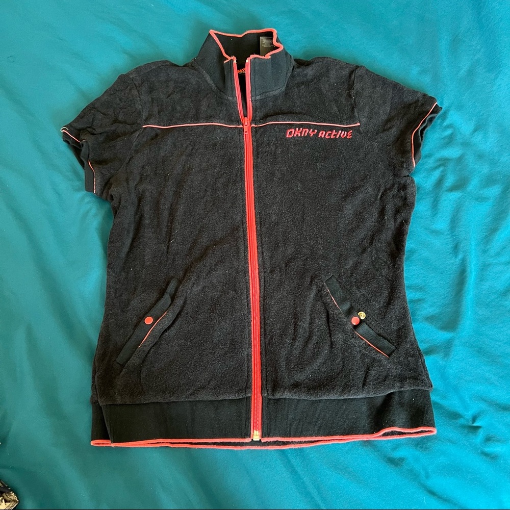 DKNY Active vintage track top
